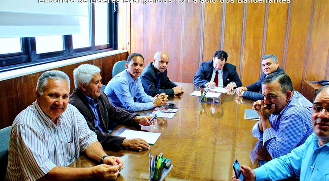 Reunião com líderes evangélicos no Palácio dos Bandeirantes Reunião com líderes evangélicos no Palácio dos Bandeirantes