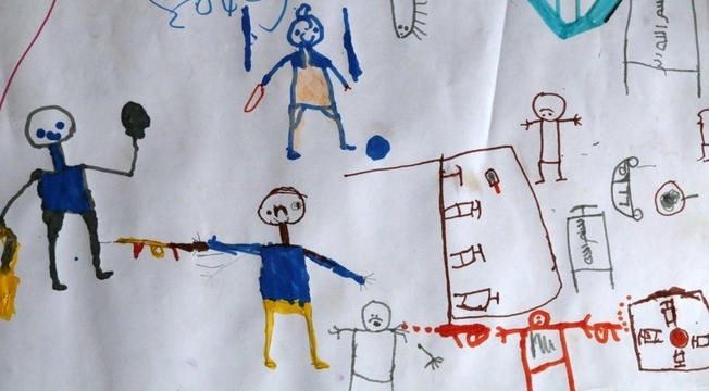 Desenho de uma criança nigeriana Desenho de uma criança nigeriana