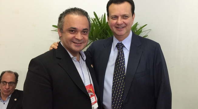 Roberto de Lucena e Gilberto Kassab no 3º Congresso UGT Roberto de Lucena e Gilberto Kassab no 3º Congresso UGT