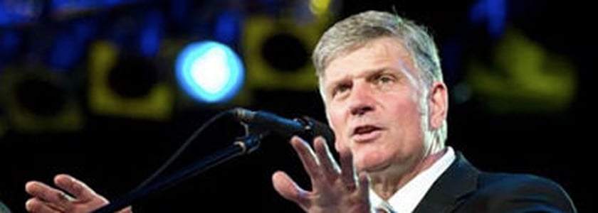 Franklin Graham é filho do grande evangelista Billy Graham e Presidente da 'Bolsa do Samaritano' e da Associação Evangelística Billy Graham.