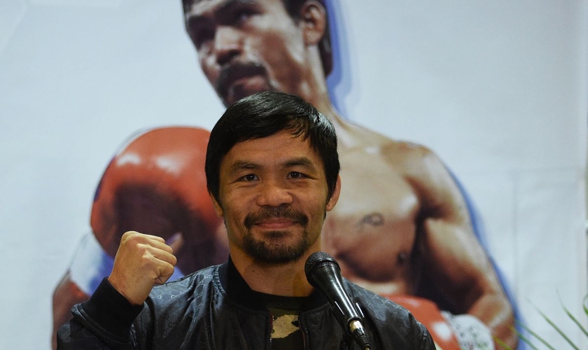 O ícone do boxe filipino Manny Pacquiao irá concorrer à presidência. (Foto: AFP/Ted Aljibe)