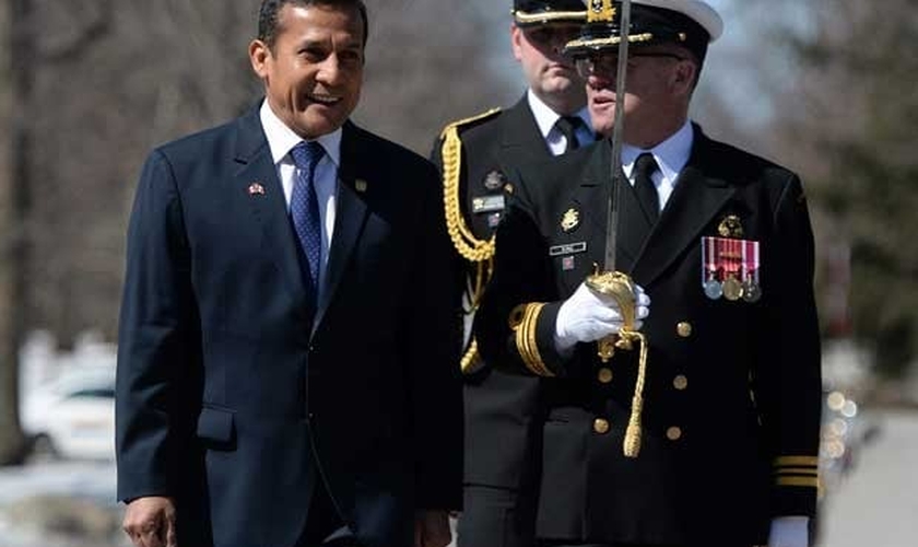 Presidente do Peru, Ollanta Humala, durante viagem ao Canadá