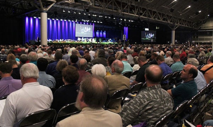 Pastores durante a Convenção Batista do Sul, nos Estados Unidos. 