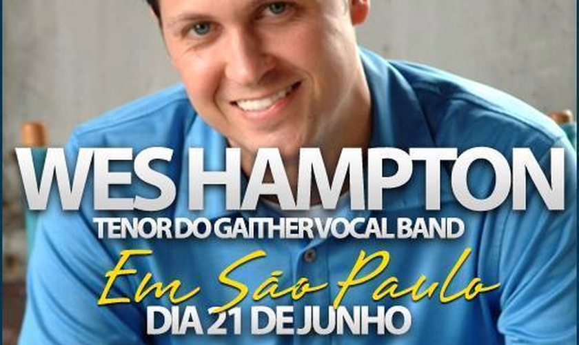 São Paulo recebe o cantor Wes Hampton em única apresentação
