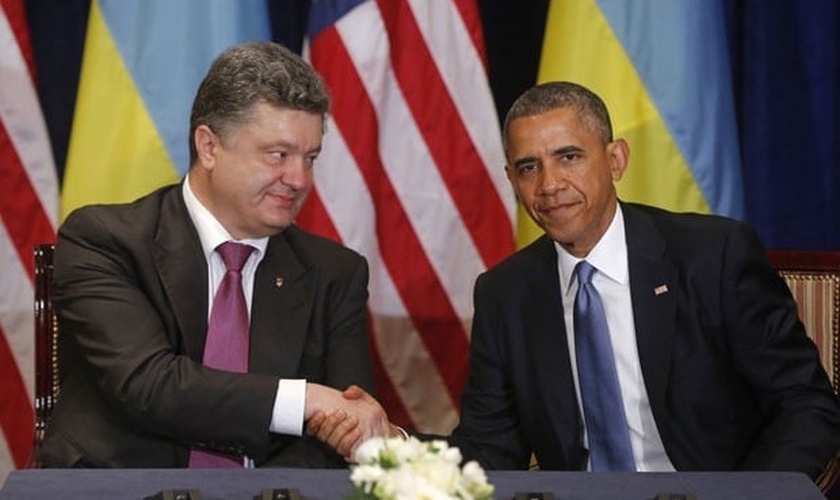 O presidente dos Estados Unidos, Barack Obama, se reuniu nesta quarta-feira (4) em Varsóvia, na Polônia, com o presidente eleito da Ucrânia, Petro Poroshenko
