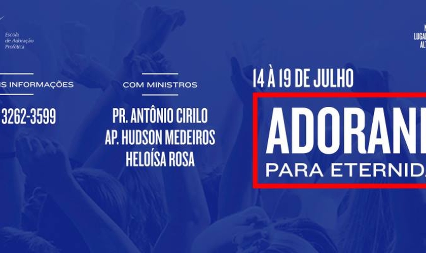 Pr. Antônio Cirilo e Heloísa Rosa estarão na Escola de Adoração Profética