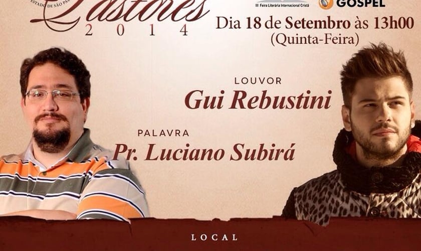 Luciano Subirá e Gui Rebustini participarão do Café de Pastores, na III FLIC Salão Gospel