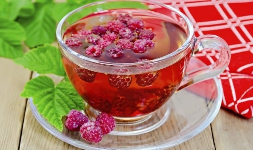 Chá de frutas vermelhas e gengibre