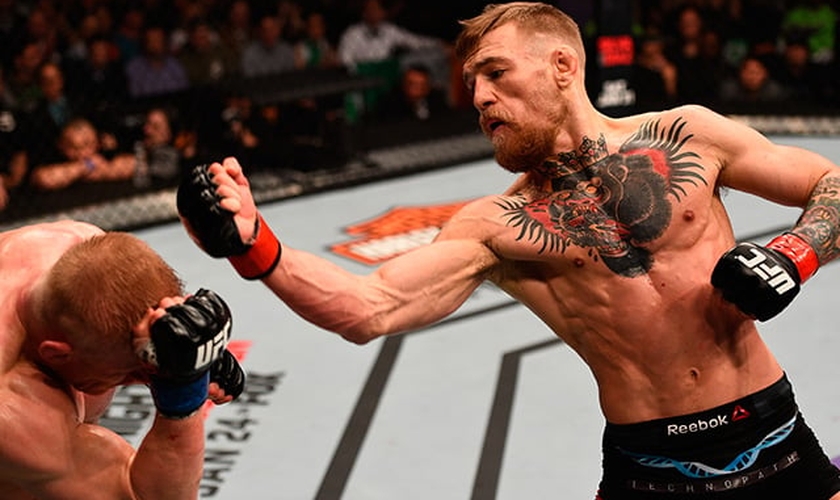 O próximo adversário de McGregor no UFC 197, em abril, será o brasileiro Rafael dos Anjos, que também confrontou o irlandês. (Foto: Jeff Botari/Zuffa/UFC/Getty)