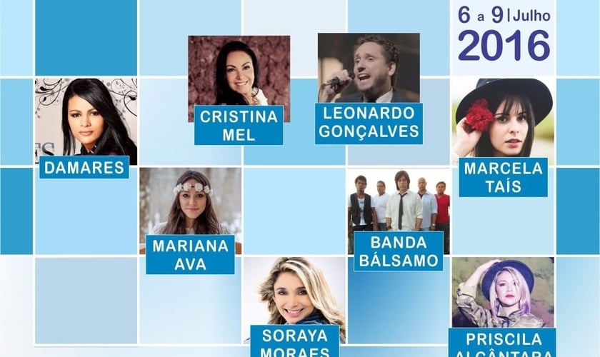 Confirmada a presença de Damares, Cristina Mel, Mariana Ava, Banda Bálsamo e outros cantores. (Foto: Divulgação).
