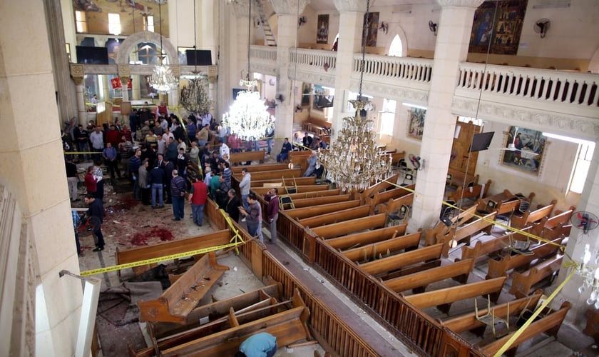 Ataque deste domingo deixou pelo menos 22 pessoas mortas em igreja copta do Egito. (Foto: Khaled Elfiqi/European Pressphoto Agency)