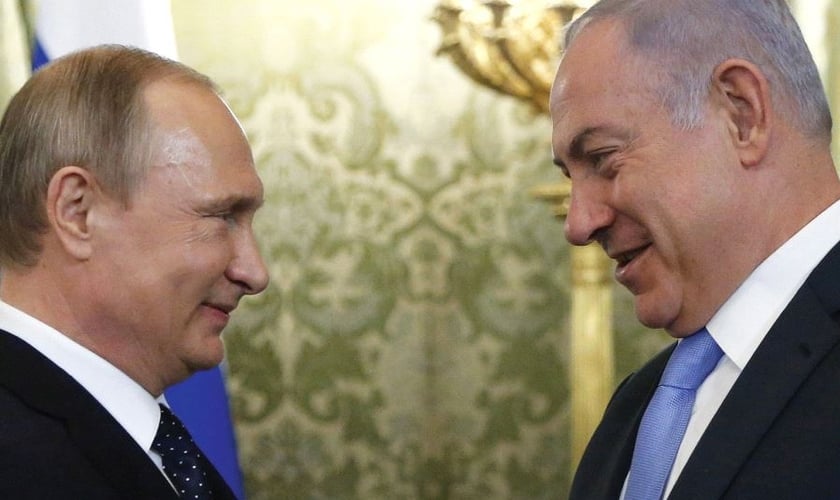 Presidente russo, Vladimir Putin e o primeiro-ministro de Israel, Benjamin Netanyahu. (Foto: Reuters)