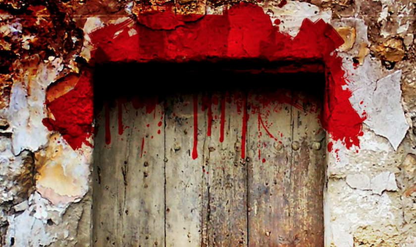 O sangue nos umbrais das portas diferenciava as casas dos judeus das casas de egípcios, durante a páscoa que antecedeu o êxodo. (Foto: Manna from Heaven Ministries)