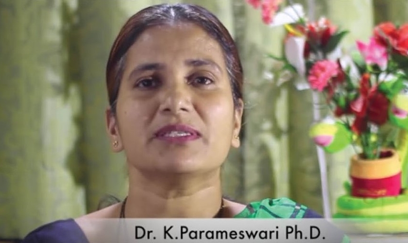 K. Parameswari é indiana e atualmente é Ph.D em Química. (Imagem: GospelTruth)