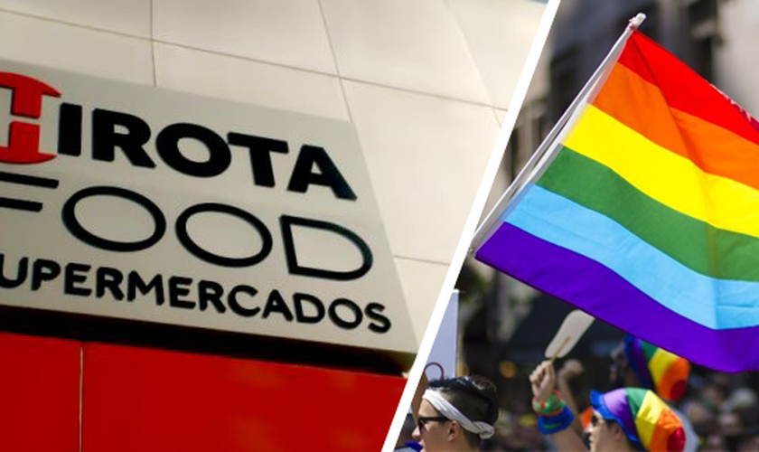 Supermercado vira alvo de “beijaço gay” por defender o casamento bíblico. (Foto: LFK Comunicação/Reprodução)