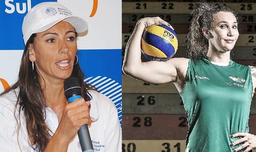 Ana Paula (esquerda) criticou a aceitação de Tifanny (direita), que é transexual, em um time feminino de vôlei. (Imagem: Guiame - Edição)