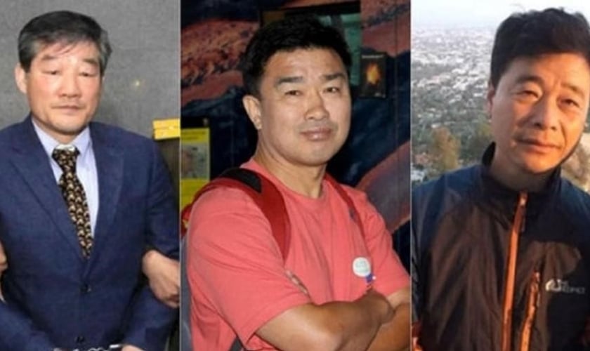Da esquerda para a direita: Kim Dong-chul, Kim Sang-duk e Kim Hak-song. (Foto: CBN News)