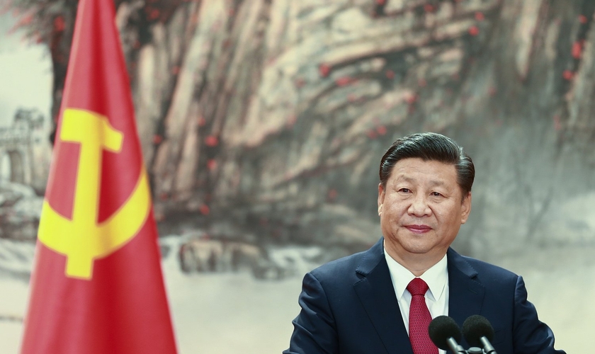 Presidente chinês, Xi Jinping, na inauguração de um comitê do Partido Comunista em Pequim, na China. (Foto: Lintao Zhang/Getty Images)