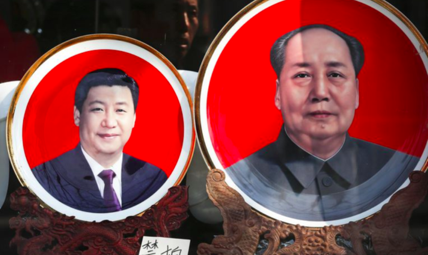 O presidente chinês Xi Jinping e o ex-presidente Mao Tse-Tung: muito em comum. (Foto: Reprodução/AP)