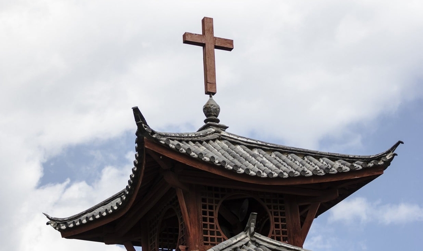 Telhado de igreja cristã chinesa. (Foto: Shutterstock)