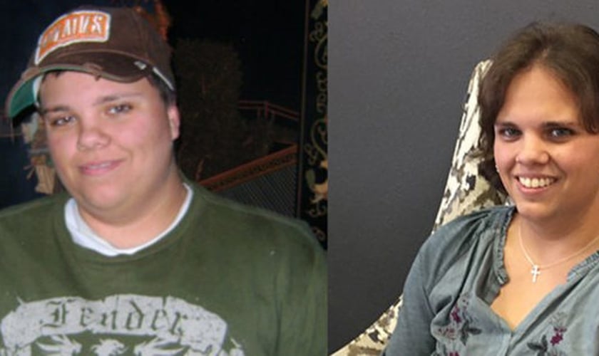 Laura em sua verdadeira identidade feminina (à direita), e como transgênero (à esquerda). (Foto: Reprodução/Facebook)