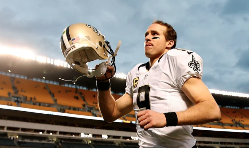 O jogador de futebol americano, Drew Brees, é quarterback do New Orleans Saints. (Foto: Getty Images)