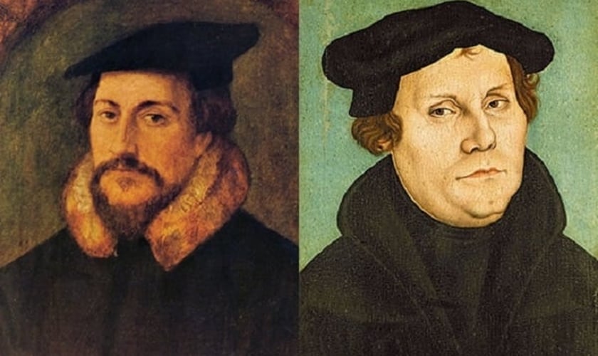 João Calvino e Martinho Lutero. (Foto: Domínio público)