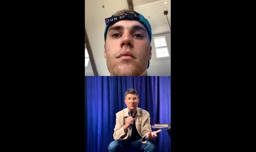 A pregação do pastor Judah Smith foi transmitida ao vivo por Justin Bieber. (Imagem: Instagram)