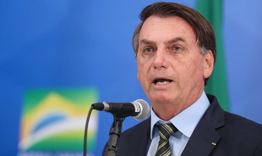 Presidente Jair Bolsonaro durante declaração à imprensa. (Foto: Isac Nóbrega/PR)
