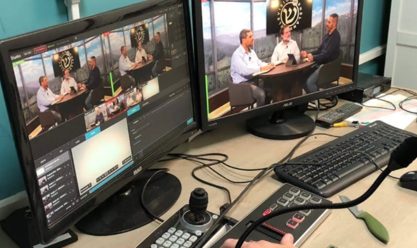 Imagem dos estúdios da Shelanu TV, que transmite conteúdo messiânico em Israel. (Foto: GOD TV)