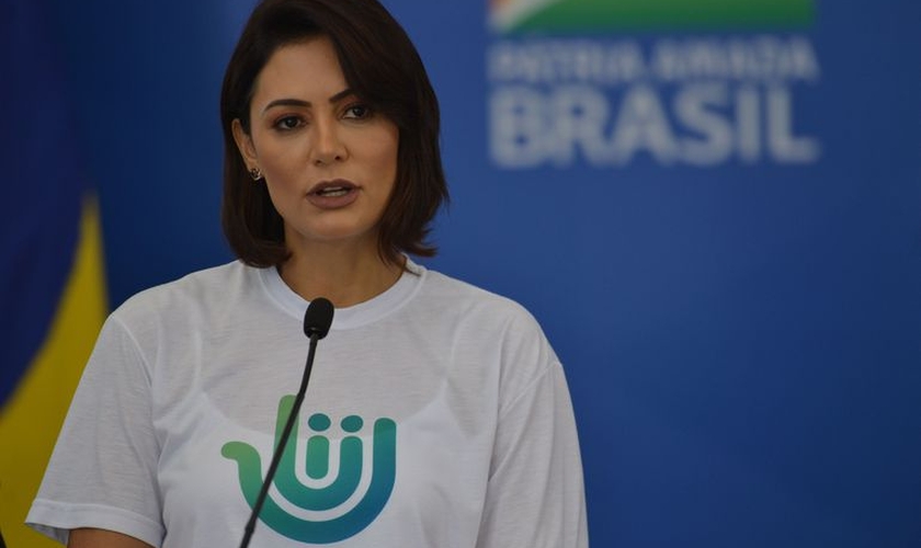 A primeira-dama Michelle Bolsonaro. (Foto: Reprodução / Agência Brasil)