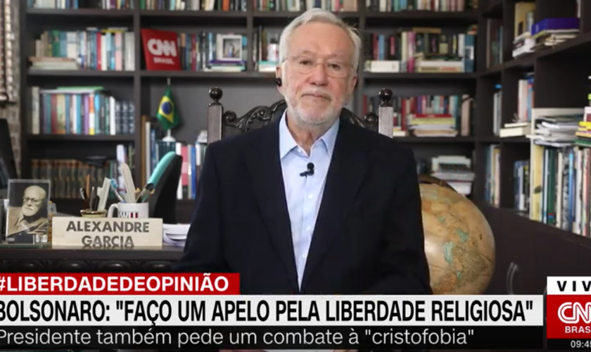 Alexandre Garcia, no quadro “Liberdade de Opinião” da CNN Brasil. (Foto: Reprodução / YouTube)