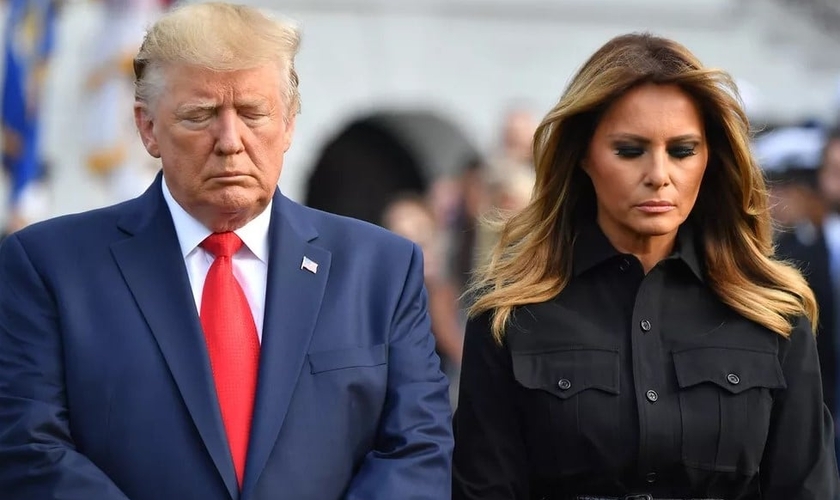 O presidente e a primeira-dama dos EUA, Donald e Melania Trump. (Foto: Nicholas Kamm / AFP)