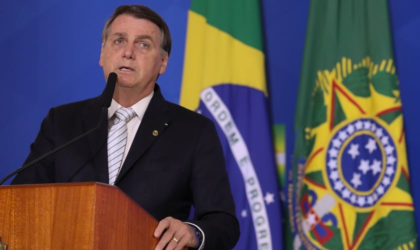 Presidente Jair Bolsonaro em cerimônia no Palácio do Planalto. (Foto: Clauber Cleber Caetano/PR)