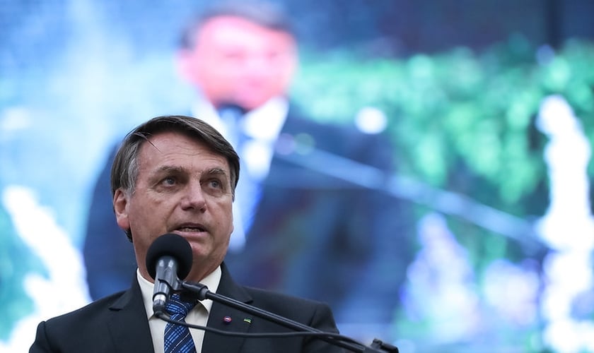 Presidente Jair Bolsonaro em culto de aniversário do pastor Wellington Bezerra da Costa. (Foto: Marcos Corrêa/PR)