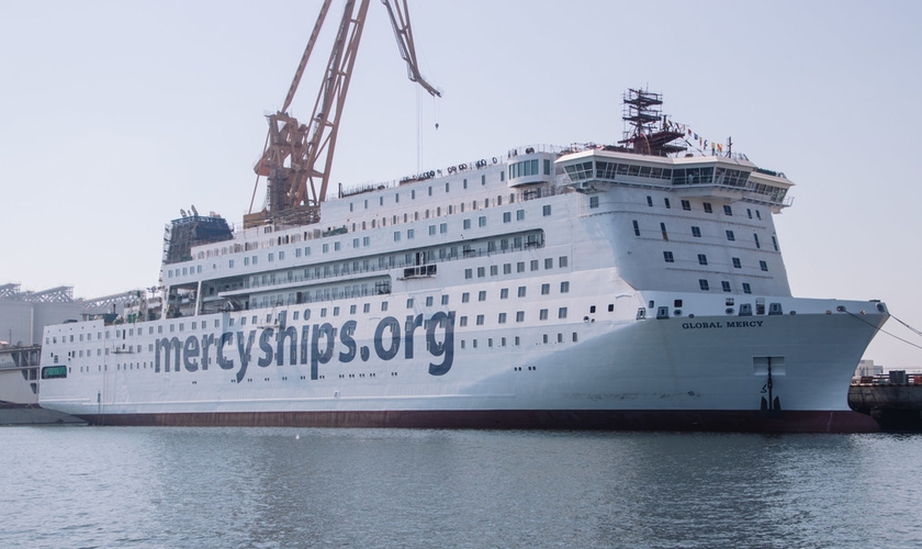 O navio Global Mercy poderá oferecer atendimento cirúrgico a 5.800 pessoas todos os anos. (Foto: Divulgação/Mercy Ships)
