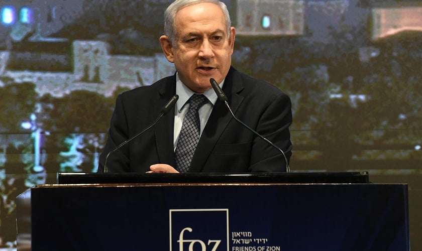  Primeiro-ministro israelense Benjamin Netanyahu na Cúpula da Mídia Cristã de 2019. (Foto: Amos Ben Gershom/GPO)