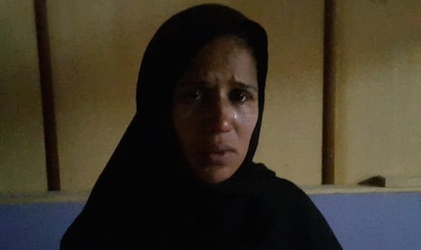 Elishba Bibi, que foi espancada em 2014; mulheres cristãs são frequentemente agredidas em público no Paquistão. (Foto: Reprodução / Uca News)