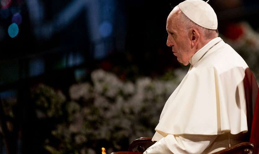 Papa Francisco na Via-Sacra em 2019. (Foto: Daniel Ibáñez/ACI Prensa)