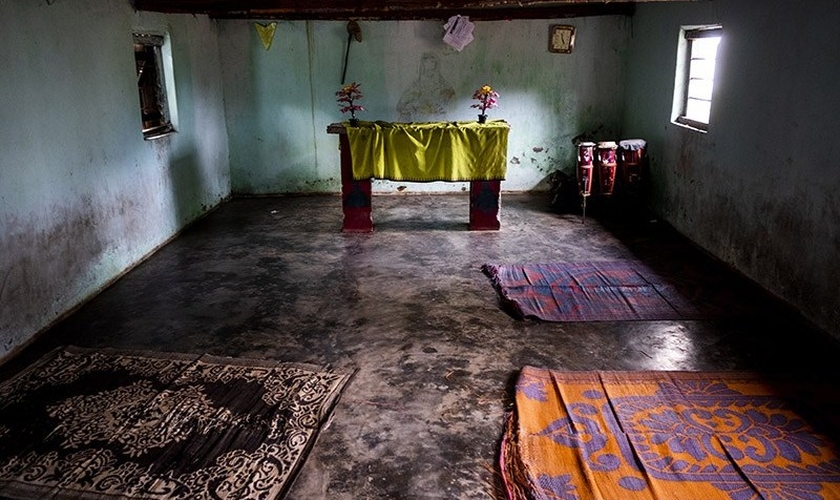 Igreja cristã na vila de Bilkondi, na Índia. (Foto: Reprodução / ICC)