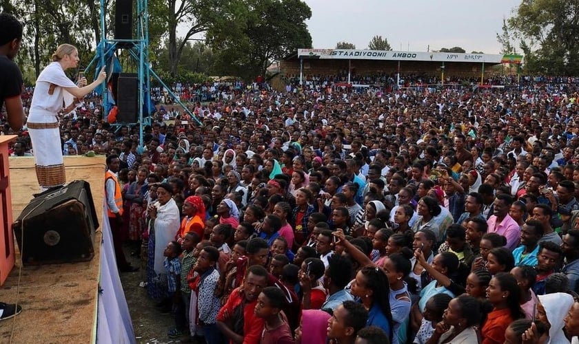 Cruzada de In His Name em Ambo, na Etiópia. (Foto: Reprodução / Instagram) 