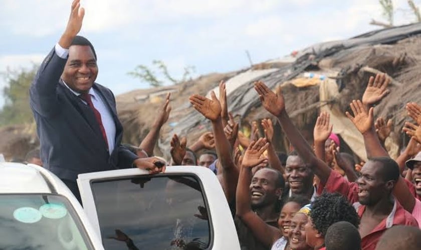 Hakainde Hichilema venceu as eleições com um milhão de votos a mais que seu rival, o ex-presidente Edgar Lungu. (Foto: Citizens News).