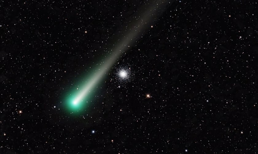 Imagem do cometa C/2021 A1 (Leonard) tirada no Observatório do Monte Lemmon. (Foto: Adam Block)
