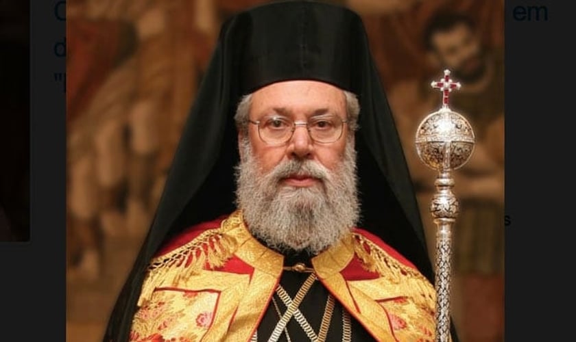 Arcebispo Crisóstomos II, líder da Igreja de Chipre. (Foto: Igreja Ortodoxa de Chipre)