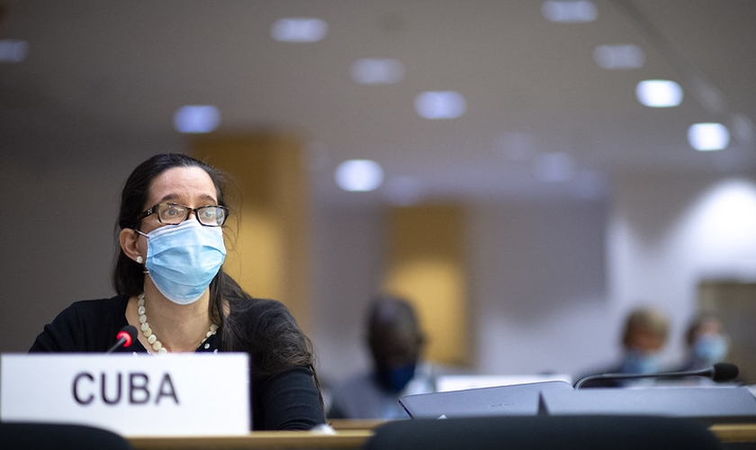 Representante de Cuba na 44ª sessão do Conselho de Direitos Humanos da ONU em Genebra. (UN Photo/Violaine Martin)