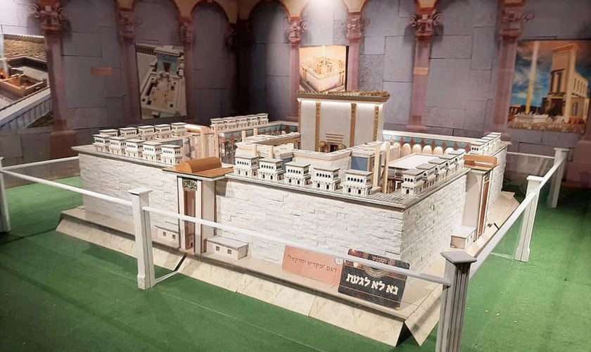 Maquete do Terceiro Templo em Jerusalém. (Foto: Facebook/Mikdash Educational Center)