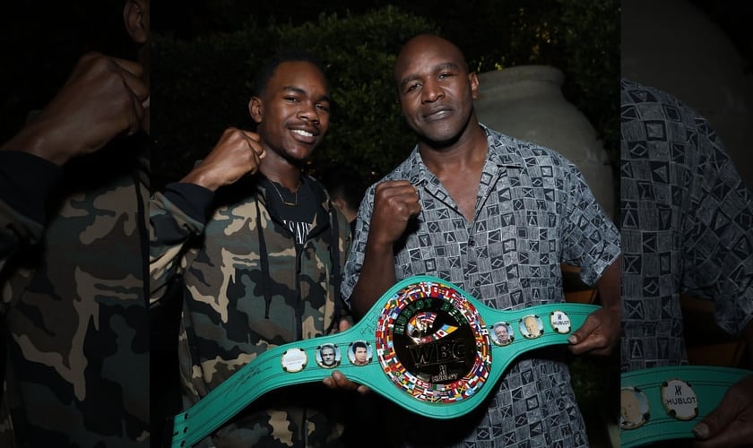 Evan Holyfield e seu pai Evander Holyfield. (Foto: Reprodução/Instagram Evan Holyfield)