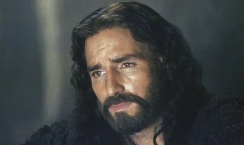 Olhar de Jesus. (Foto: Captura de tela/Cena do filme Paixão de Cristo)