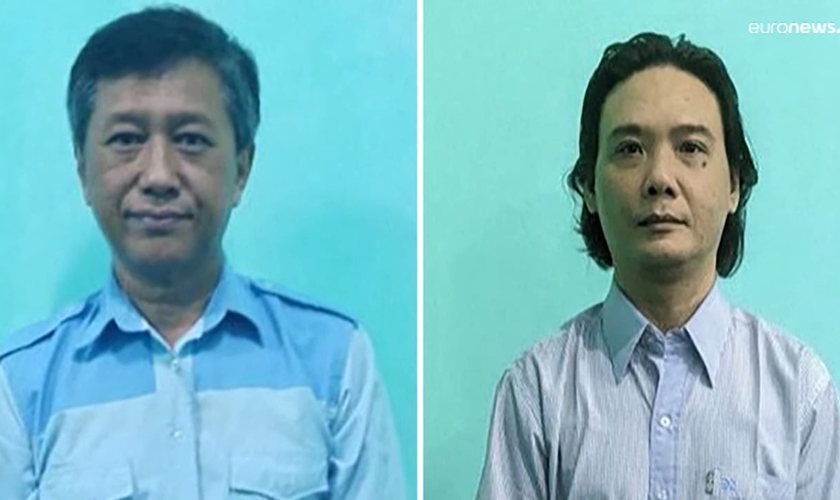 Kyaw Min Yu e Phyo Zayar Thaw. (Foto: Captura de tela/Vídeo Euronews)