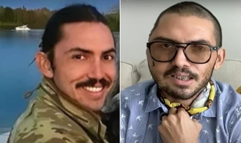 Juan Carlos La Verde, antes e depois do acidente. (Foto: Captura de tela/YouTube Inside Edition/Montagem)